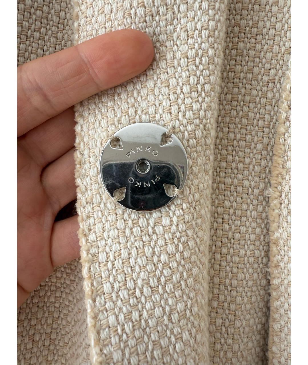 PINKO Бежевый хлопковый жакет/пиджак, фото 5