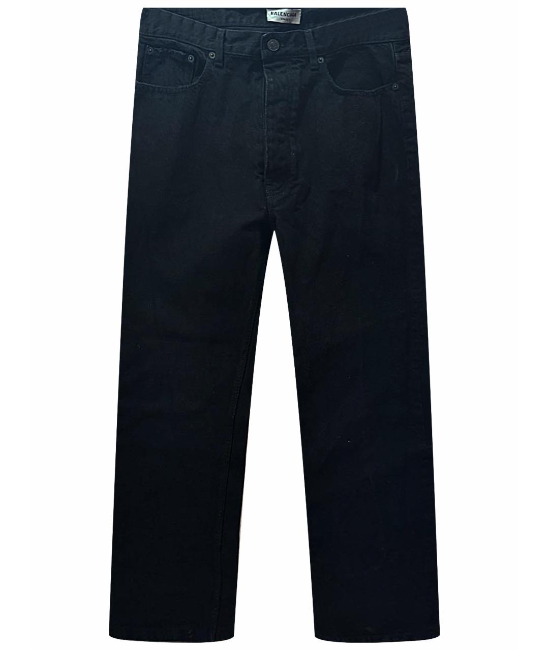 BALENCIAGA Черные хлопковые джинсы слим, фото 1