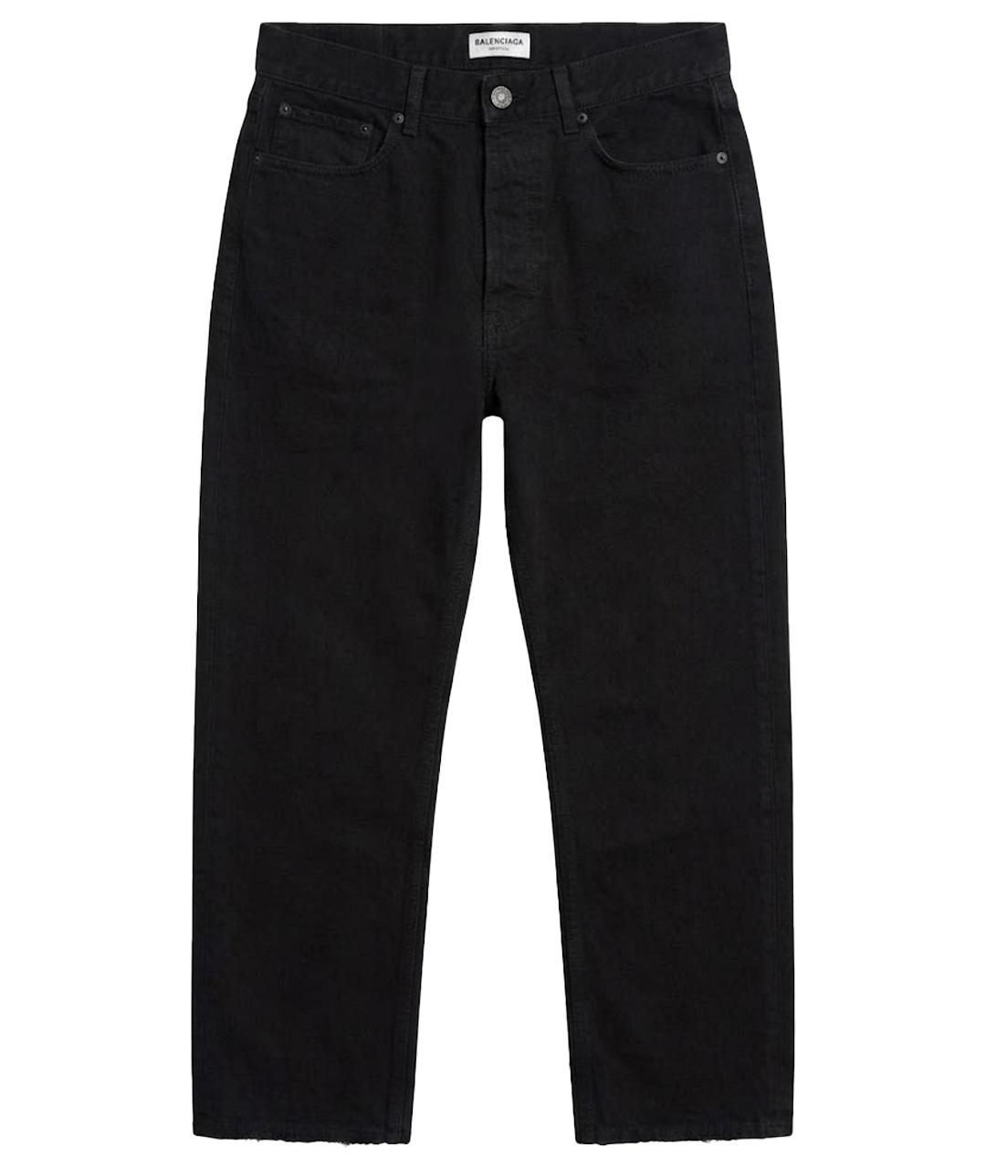 BALENCIAGA Черные хлопковые джинсы скинни, фото 1