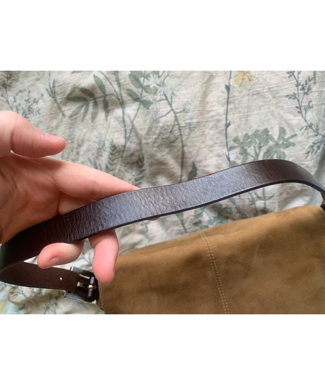 FENDI Коричневая замшевая сумка через плечо, фото 7