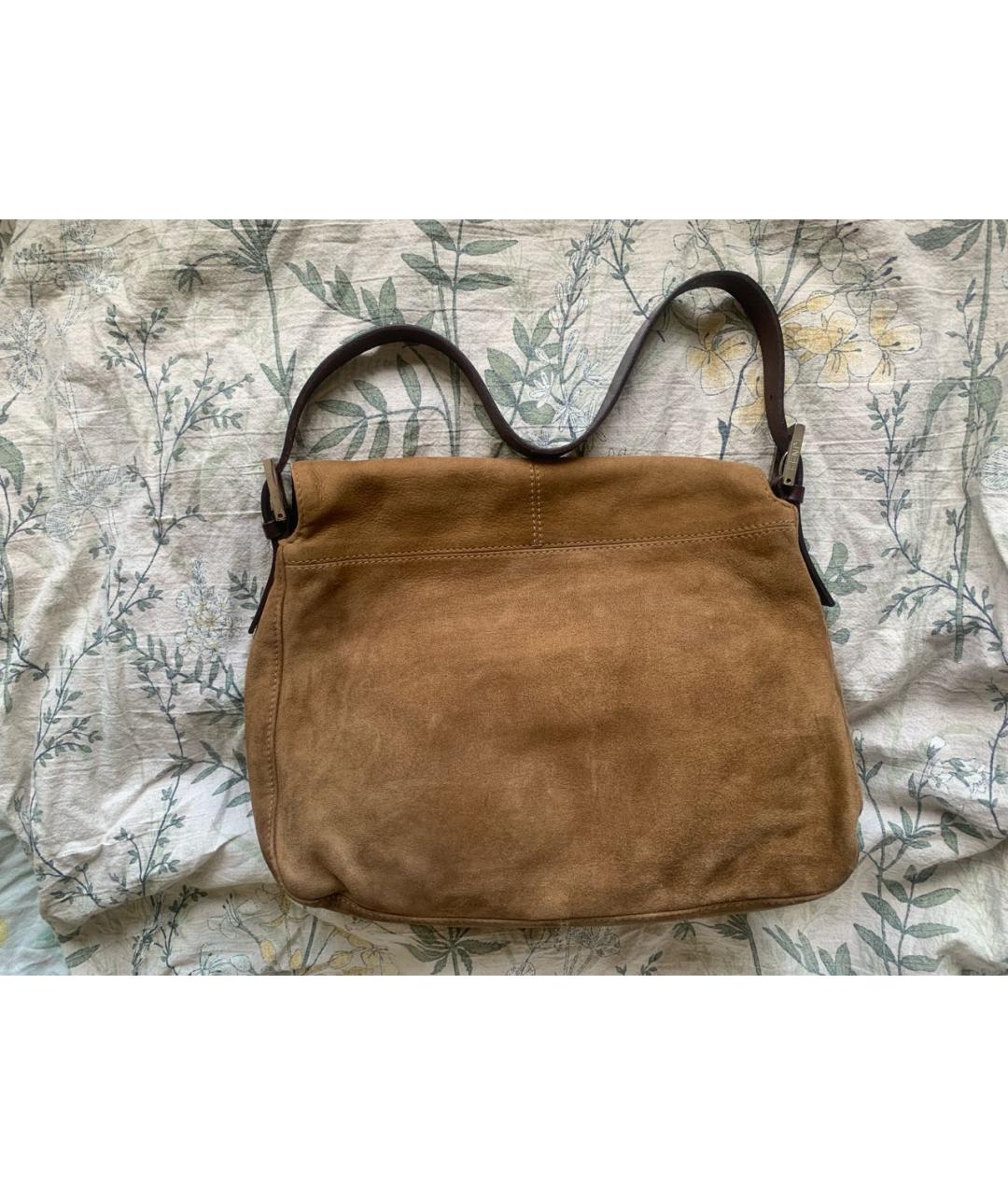 FENDI Коричневая замшевая сумка через плечо, фото 3