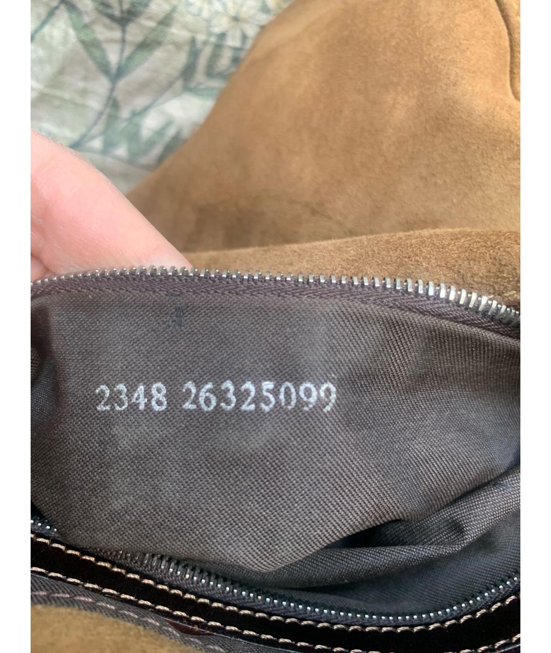 FENDI Коричневая замшевая сумка через плечо, фото 6