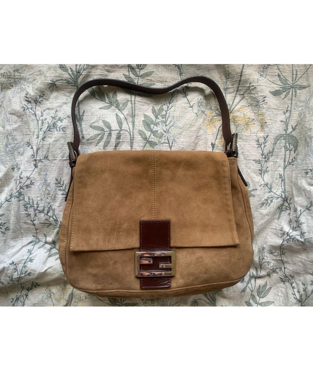FENDI Коричневая замшевая сумка через плечо, фото 9