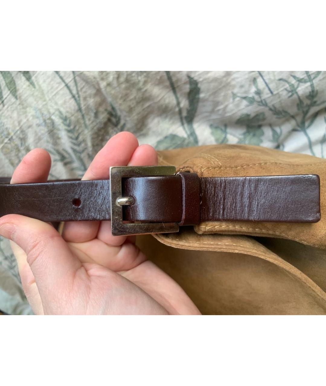 FENDI Коричневая замшевая сумка через плечо, фото 8