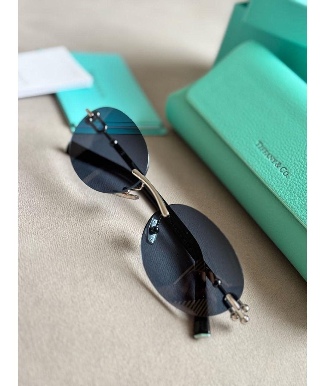 TIFFANY&CO Темно-синие пластиковые солнцезащитные очки, фото 3