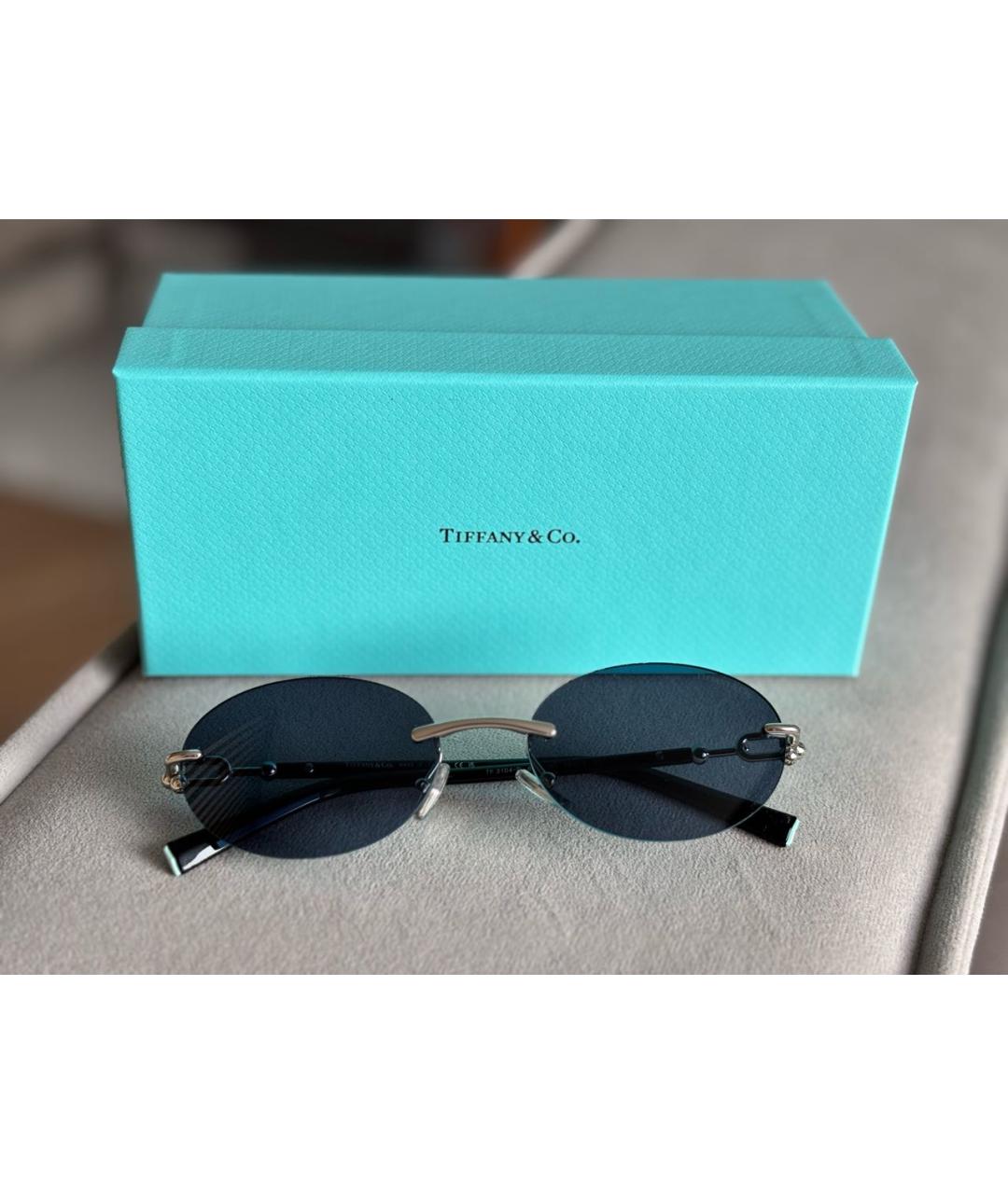 TIFFANY&CO Темно-синие пластиковые солнцезащитные очки, фото 4