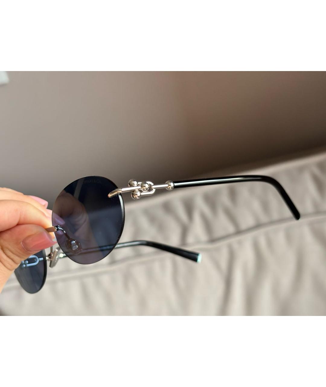 TIFFANY&CO Темно-синие пластиковые солнцезащитные очки, фото 5