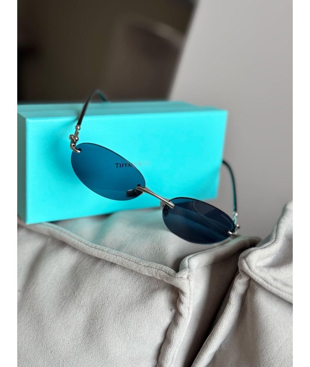 TIFFANY&CO Темно-синие пластиковые солнцезащитные очки, фото 6