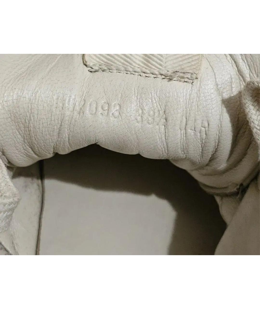 GUCCI Бежевые кожаные высокие кроссовки / кеды, фото 8