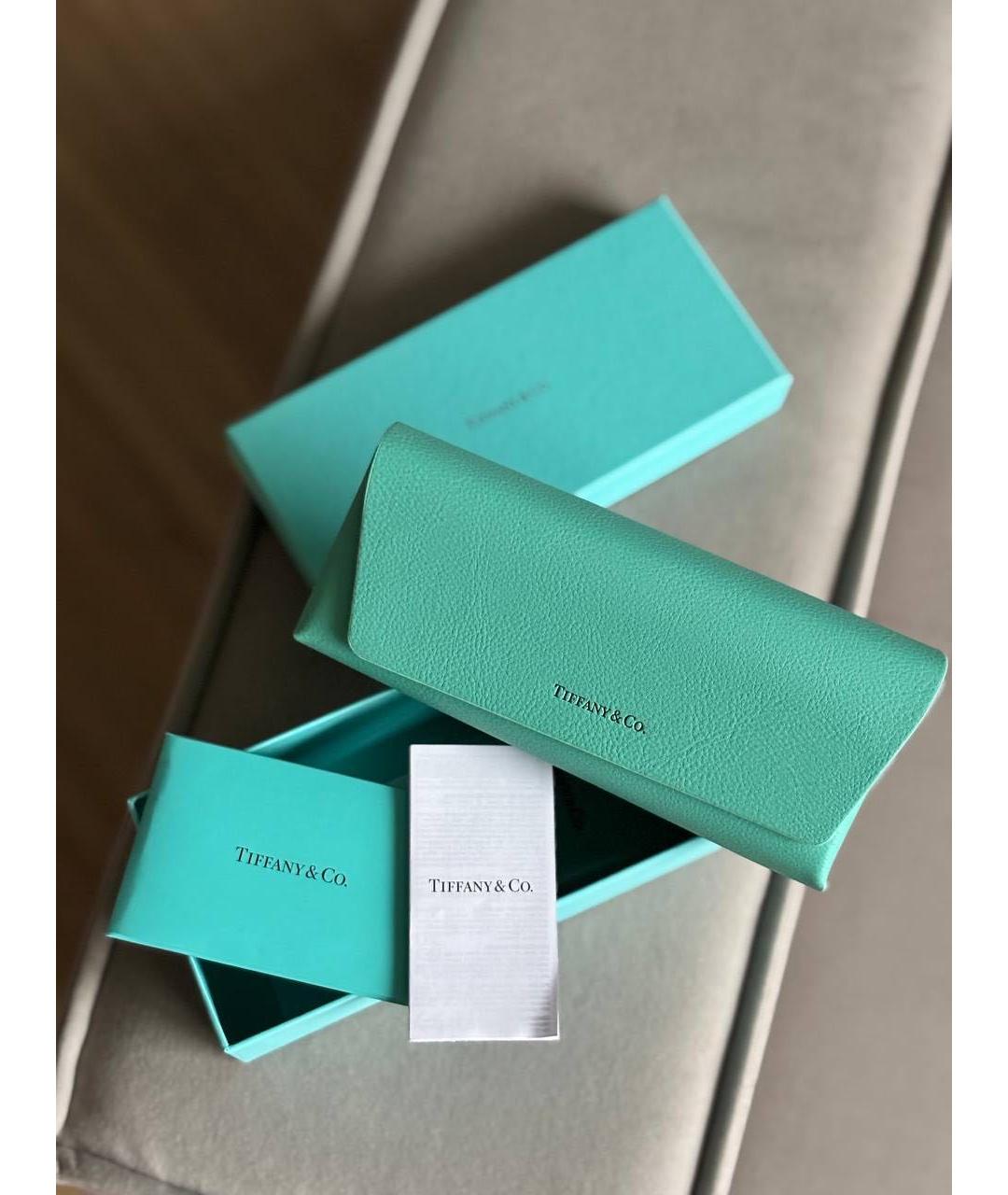 TIFFANY&CO Золотые металлические солнцезащитные очки, фото 5