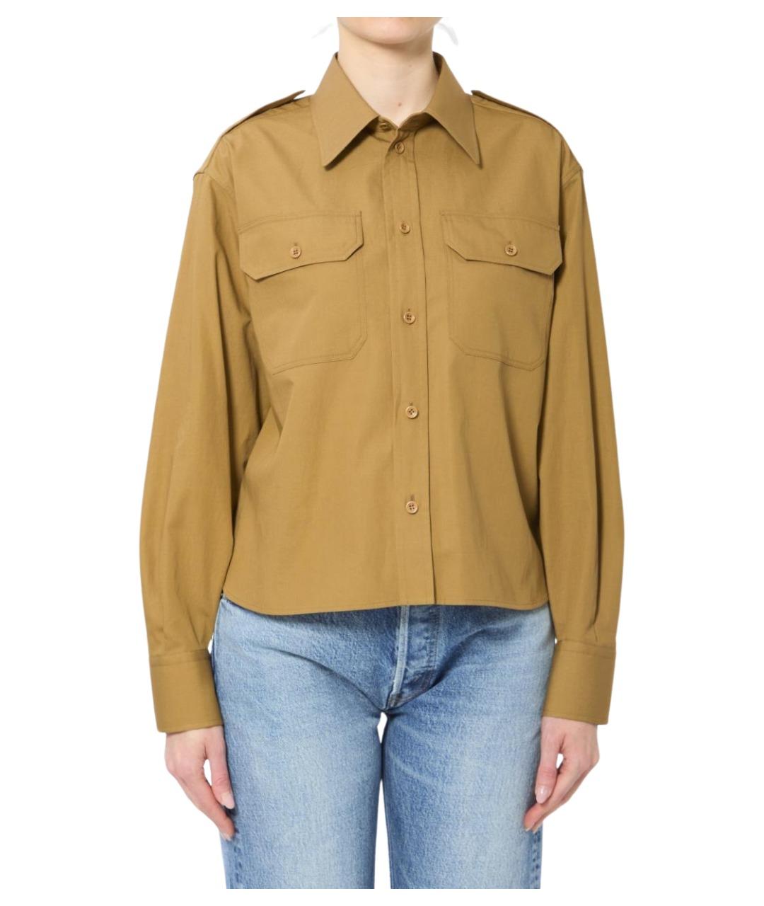 CELINE Коричневая хлопковая рубашка, фото 1