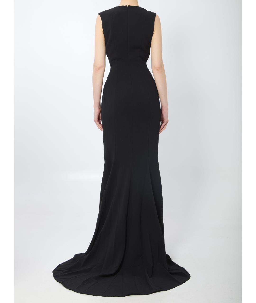 SOLACE LONDON Черное полиэстеровое вечернее платье, фото 4