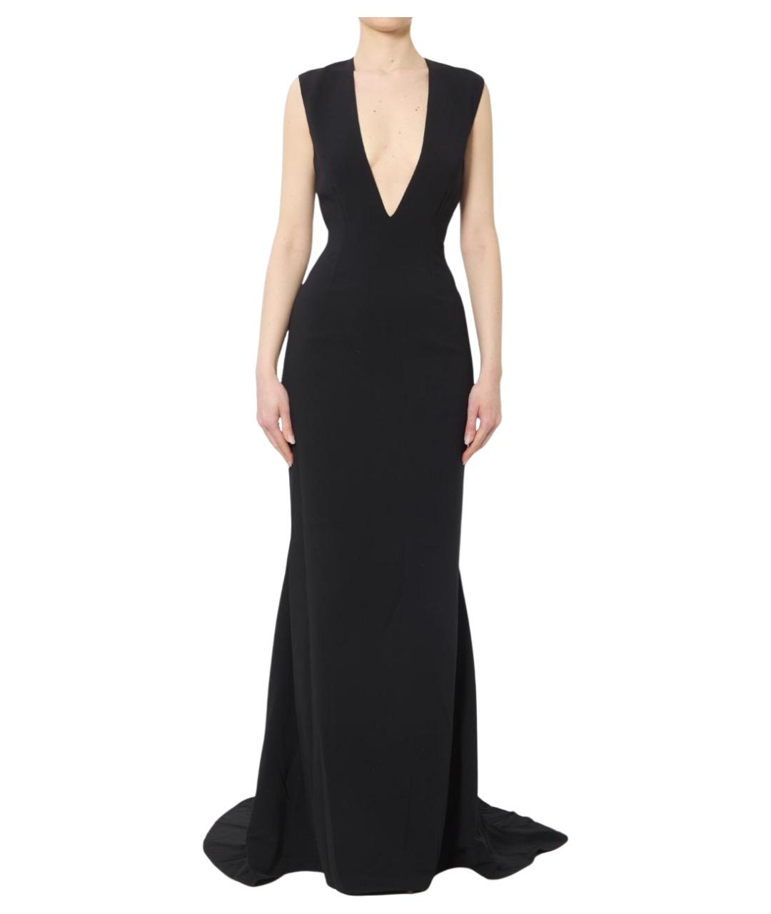SOLACE LONDON Черное полиэстеровое вечернее платье, фото 1