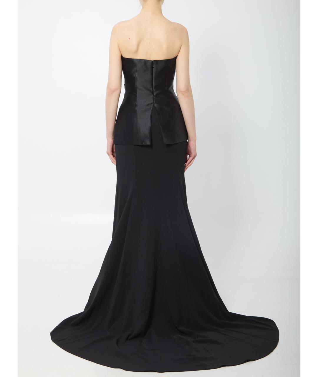 SOLACE LONDON Черное полиэстеровое вечернее платье, фото 4