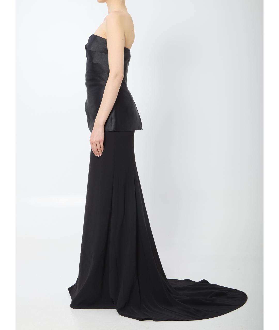 SOLACE LONDON Черное полиэстеровое вечернее платье, фото 3