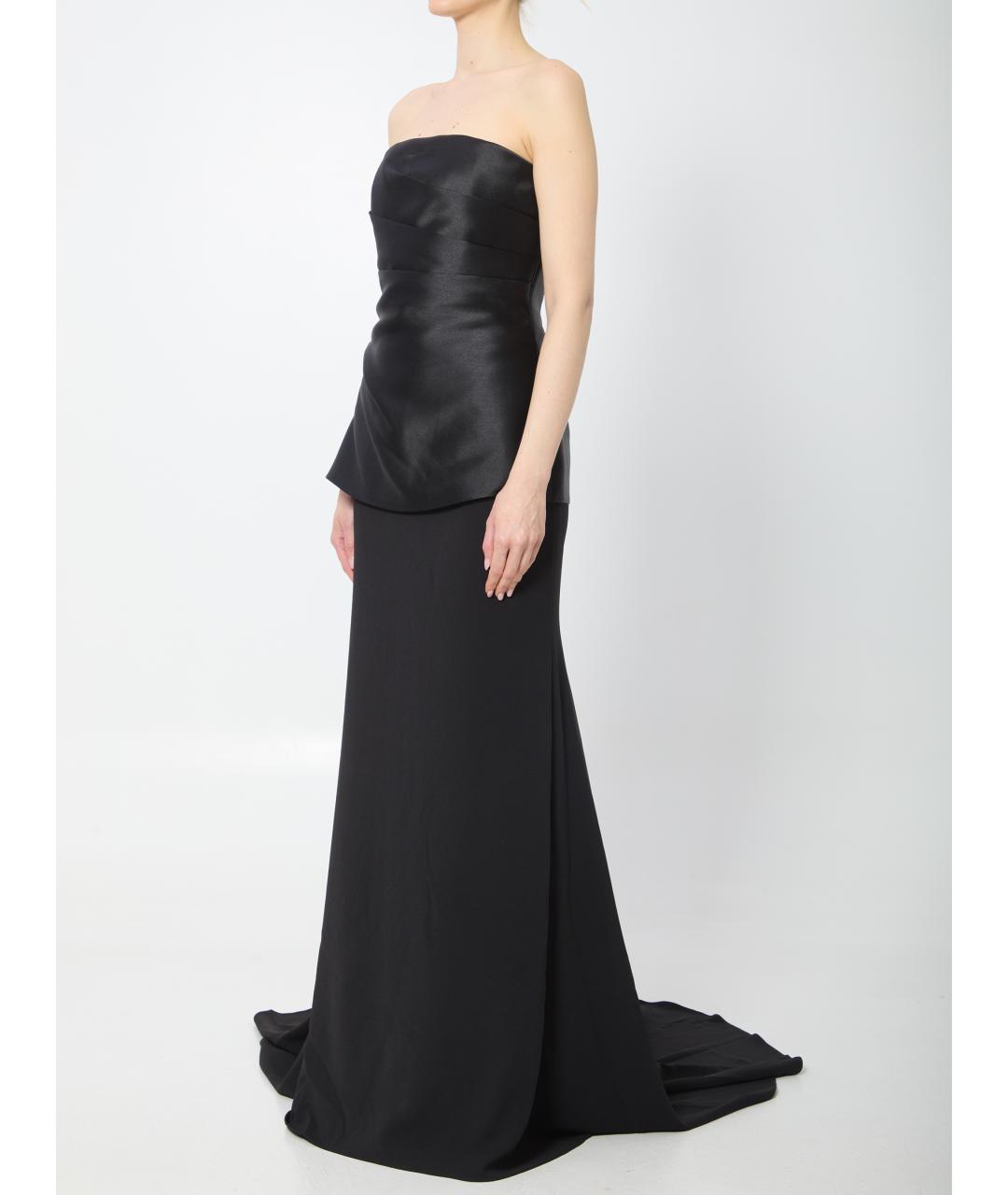 SOLACE LONDON Черное полиэстеровое вечернее платье, фото 2