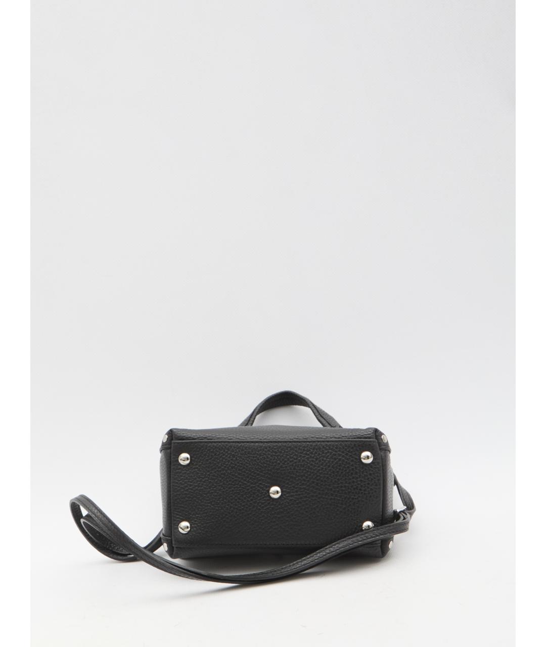 ZANELLATO Черная кожаная сумка с короткими ручками, фото 3