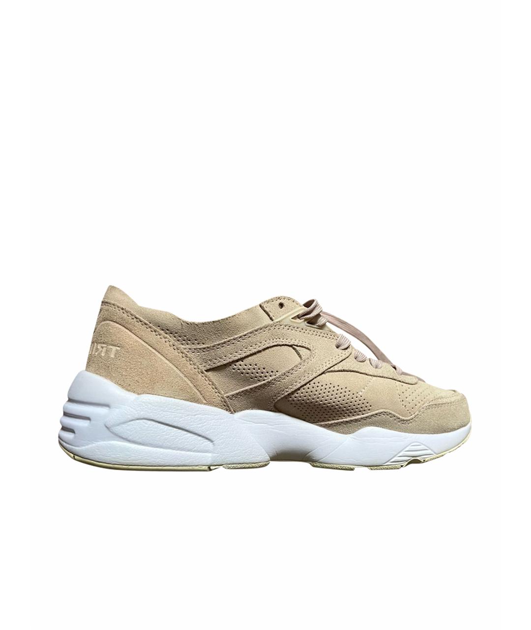 PUMA Розовые нубуковые кроссовки, фото 1