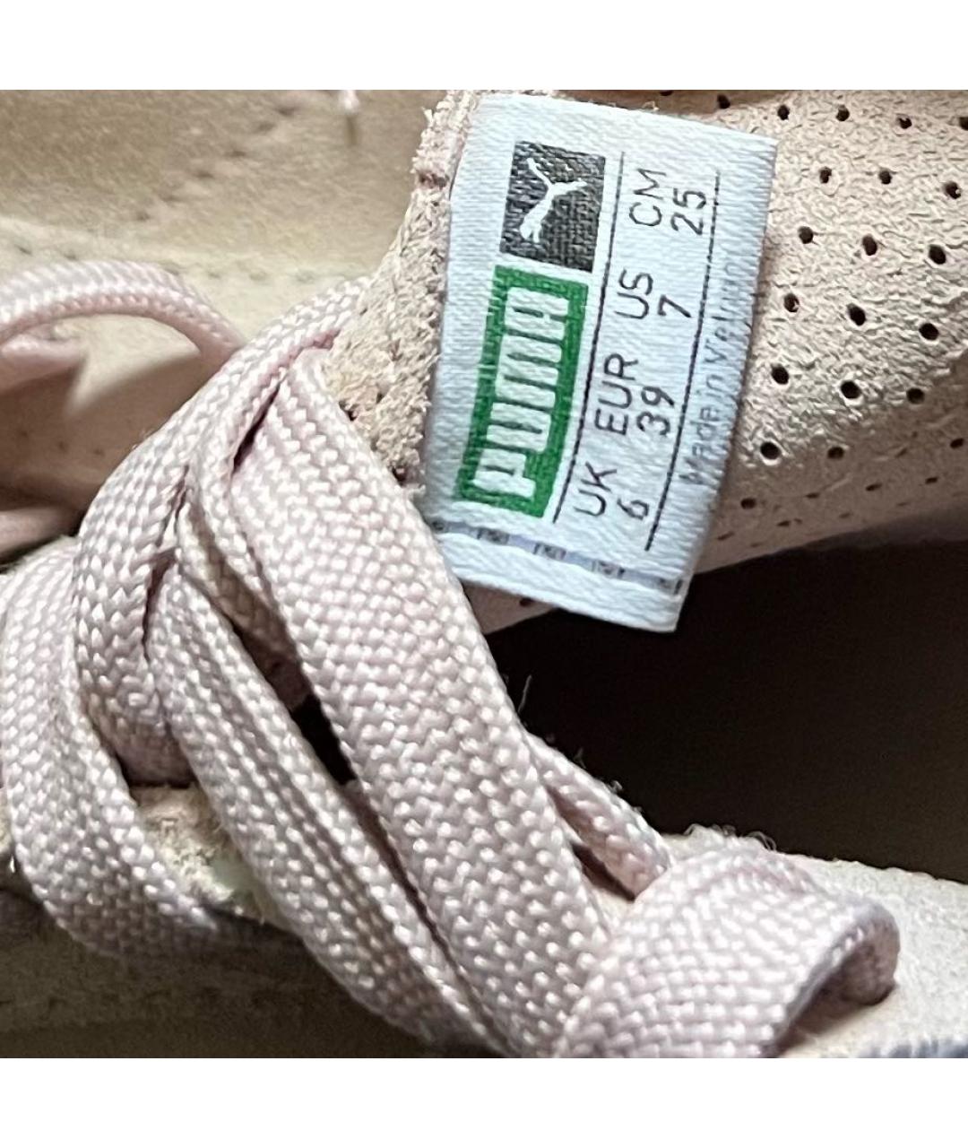 PUMA Розовые нубуковые кроссовки, фото 2