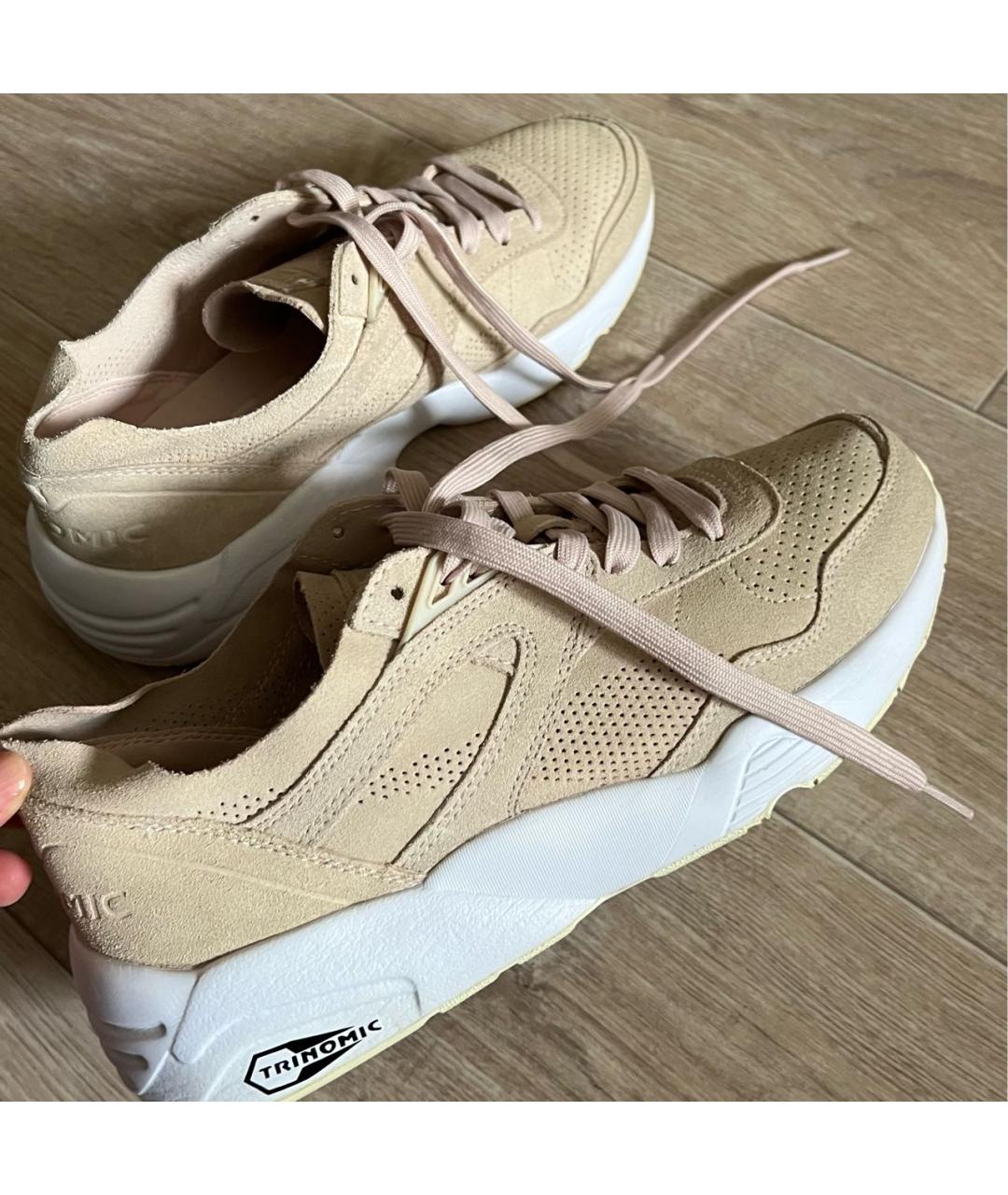 PUMA Розовые нубуковые кроссовки, фото 9