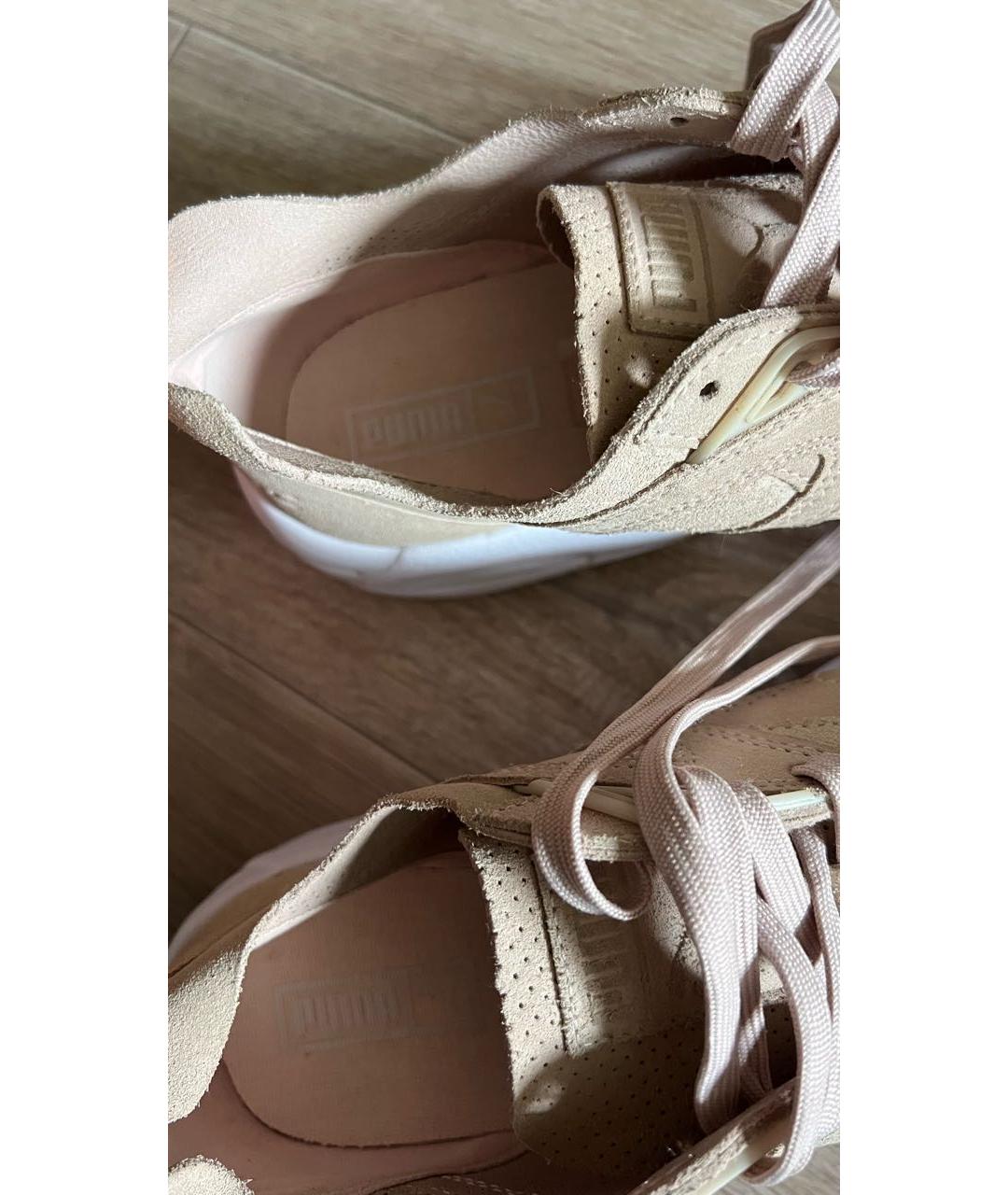 PUMA Розовые нубуковые кроссовки, фото 5