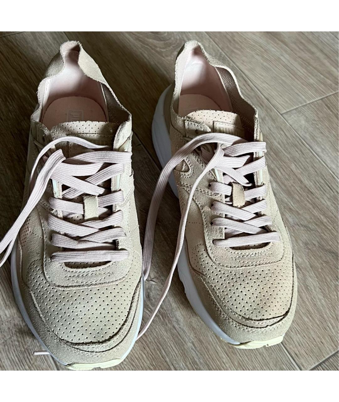 PUMA Розовые нубуковые кроссовки, фото 4