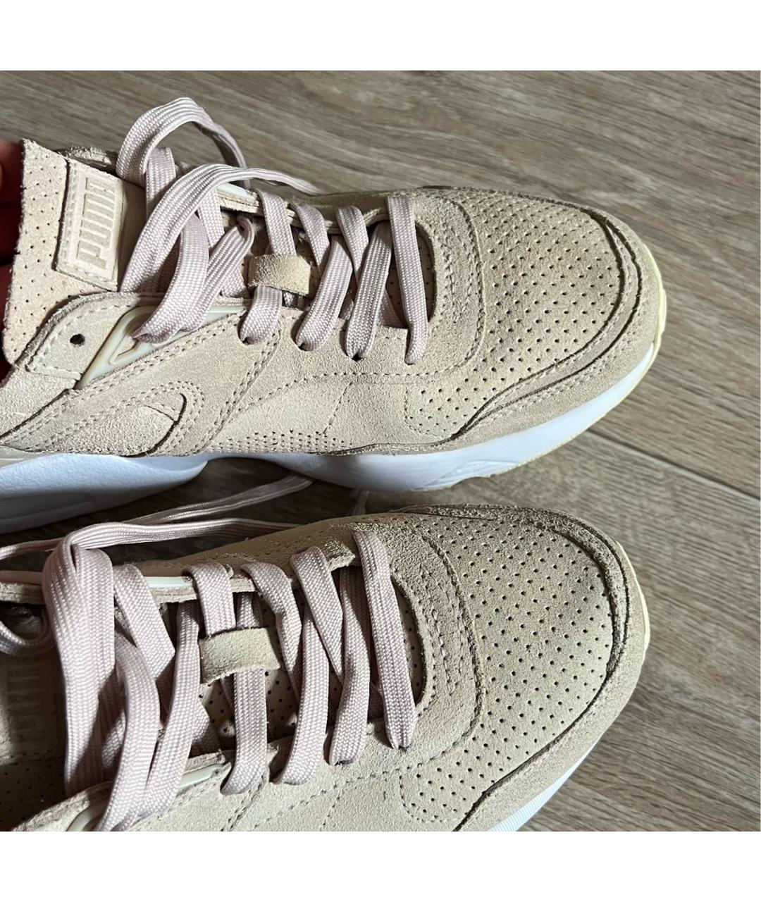 PUMA Розовые нубуковые кроссовки, фото 7