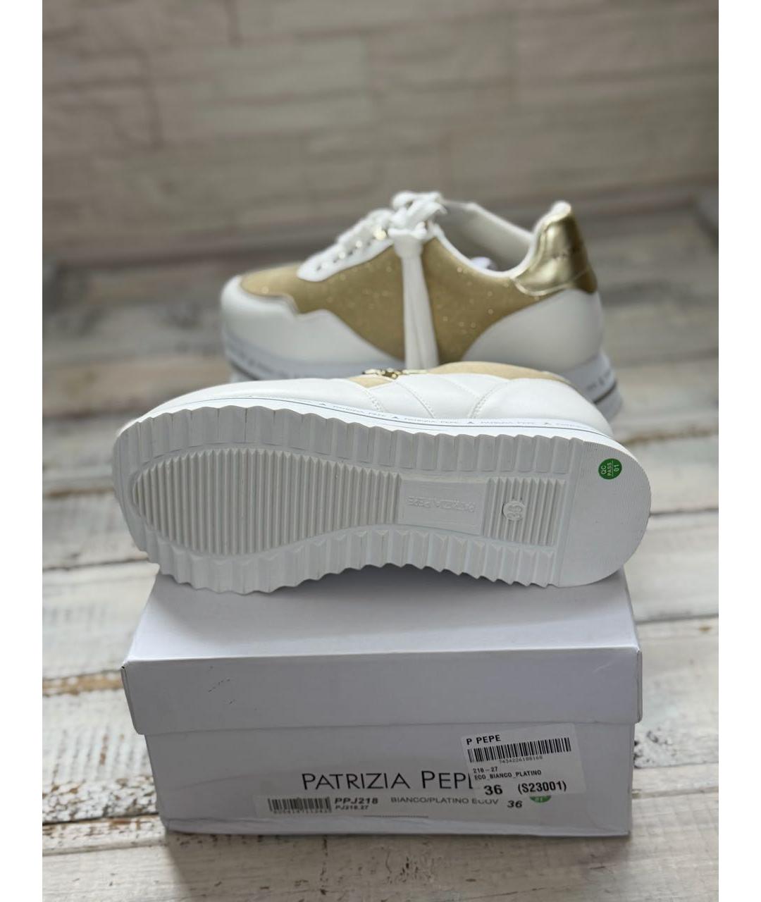 PATRIZIA PEPE Белые кроссовки из искусственной кожи, фото 8