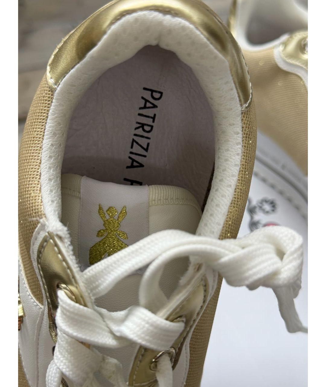 PATRIZIA PEPE Белые кроссовки из искусственной кожи, фото 3