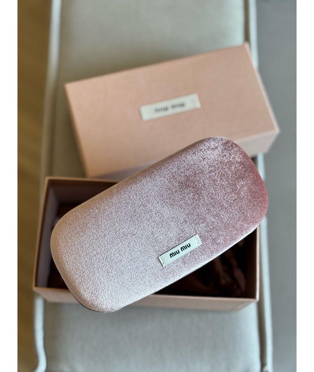 MIU MIU Черные пластиковые солнцезащитные очки, фото 4