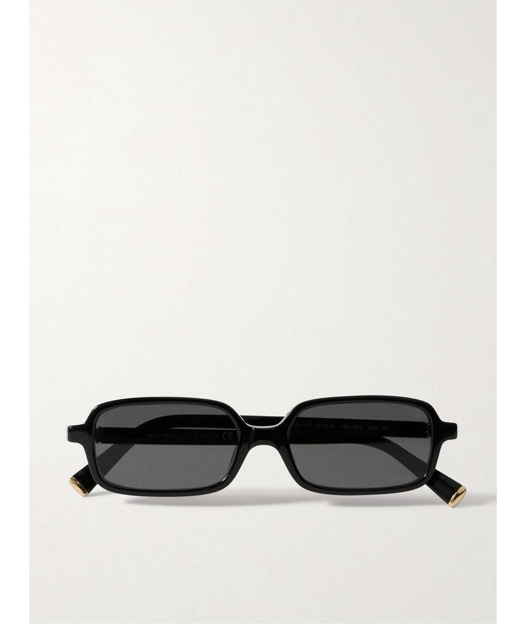 MIU MIU Черные пластиковые солнцезащитные очки, фото 8