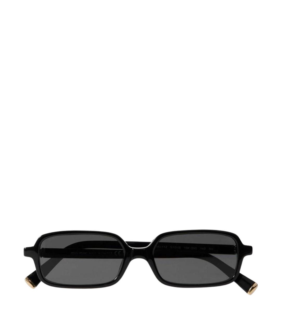MIU MIU Черные пластиковые солнцезащитные очки, фото 1