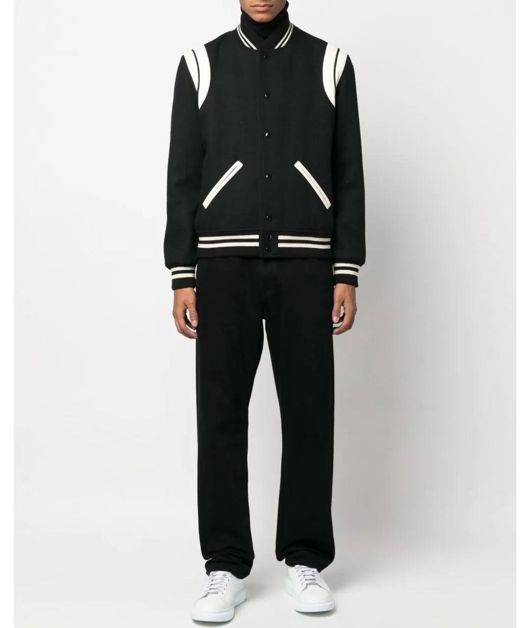 SAINT LAURENT Черная шерстяная куртка, фото 3