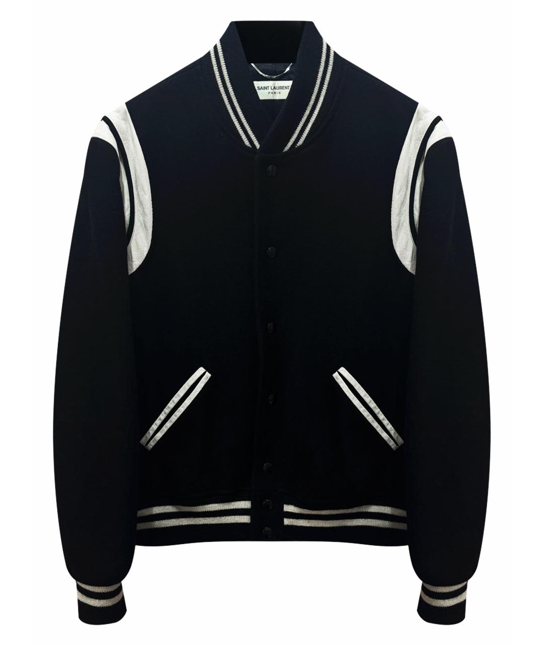 SAINT LAURENT Черная шерстяная куртка, фото 1