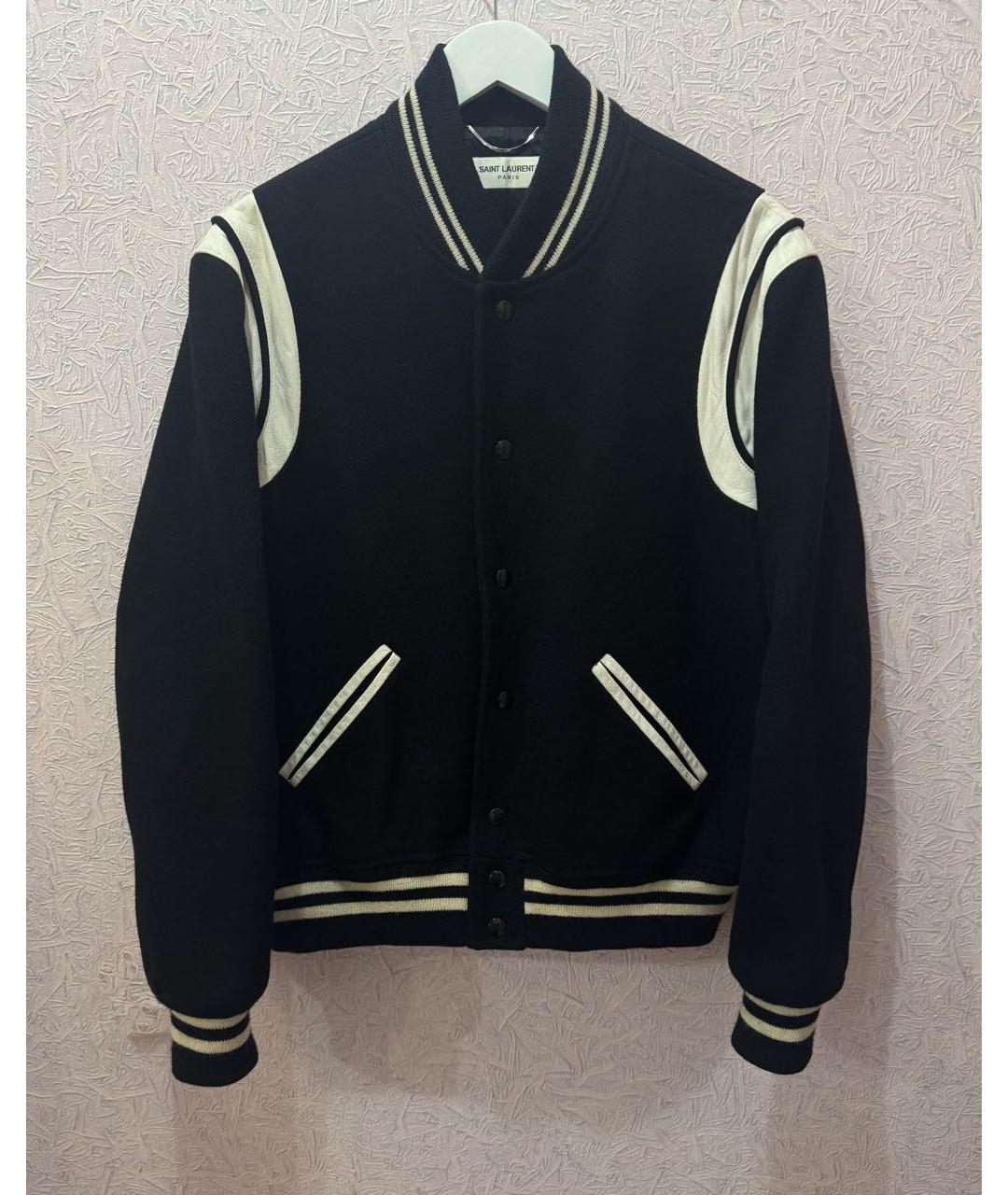 SAINT LAURENT Черная шерстяная куртка, фото 4