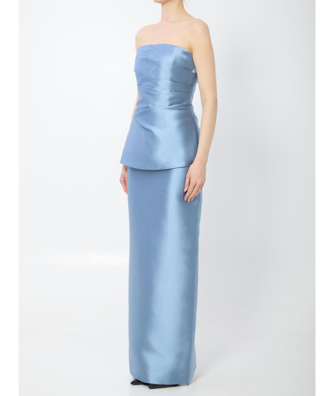SOLACE LONDON Голубое полиэстеровое вечернее платье, фото 2