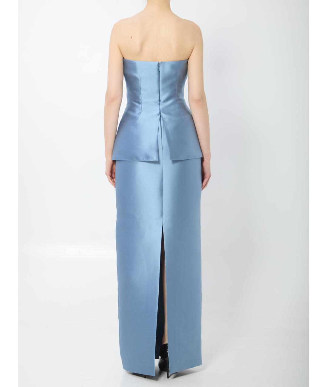 SOLACE LONDON Голубое полиэстеровое вечернее платье, фото 4