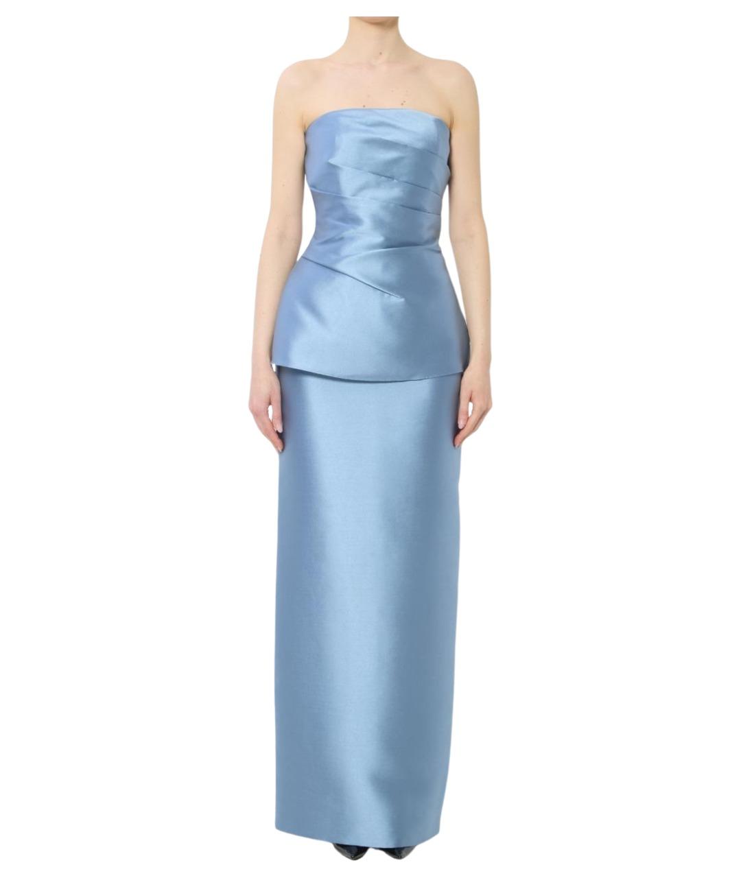 SOLACE LONDON Голубое полиэстеровое вечернее платье, фото 1