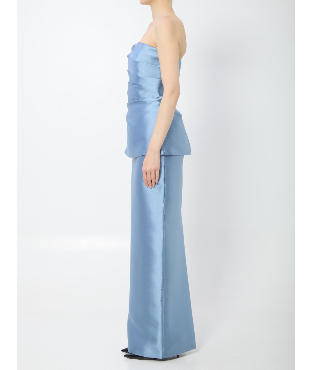 SOLACE LONDON Голубое полиэстеровое вечернее платье, фото 3