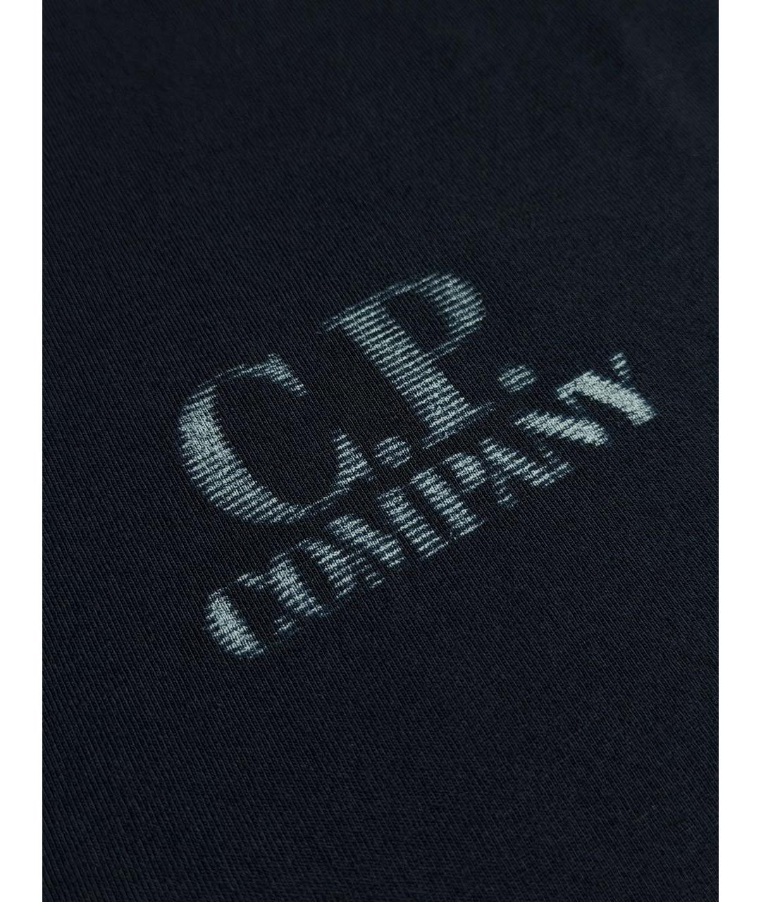 CP COMPANY Темно-синяя хлопковая футболка, фото 5