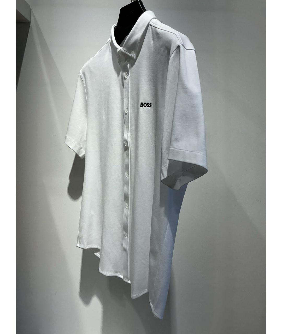HUGO BOSS Белая хлопковая кэжуал рубашка, фото 3