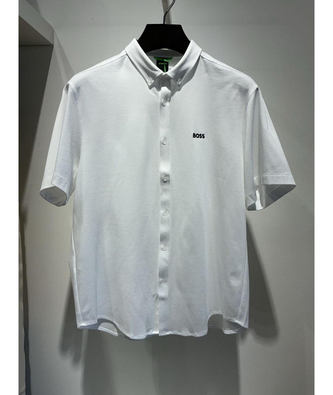 HUGO BOSS Белая хлопковая кэжуал рубашка, фото 2