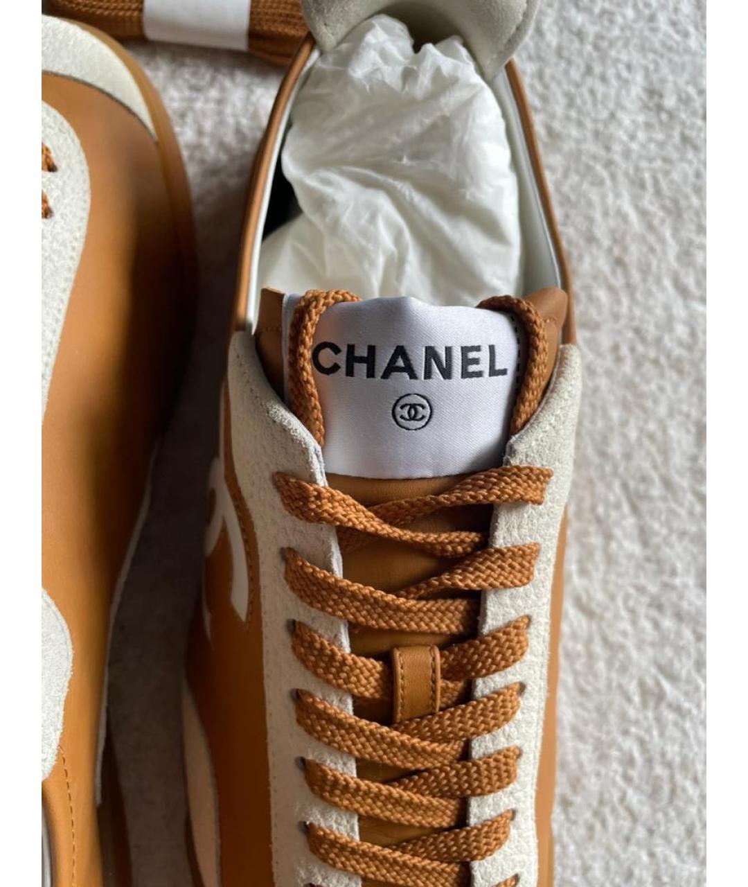 CHANEL Мульти кожаные кроссовки, фото 5