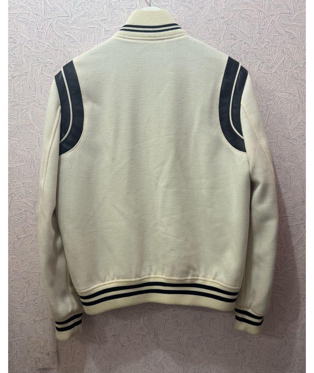 SAINT LAURENT Бежевая шерстяная куртка, фото 2