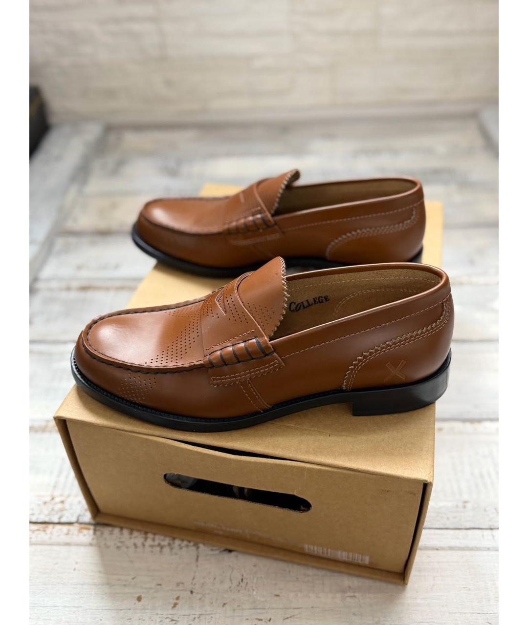 COLLEGE Коричневые кожаные лоферы, фото 6