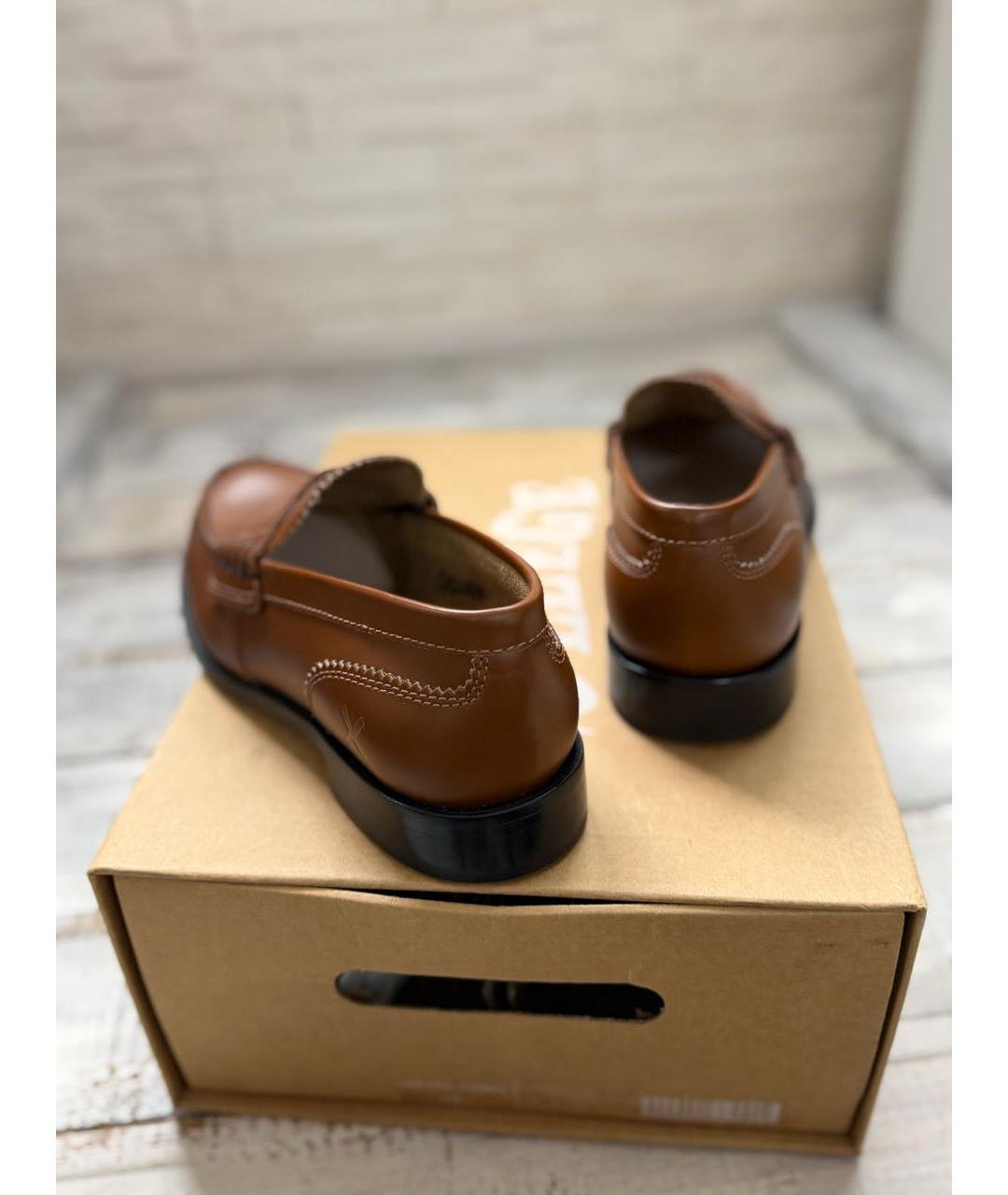 COLLEGE Коричневые кожаные лоферы, фото 4