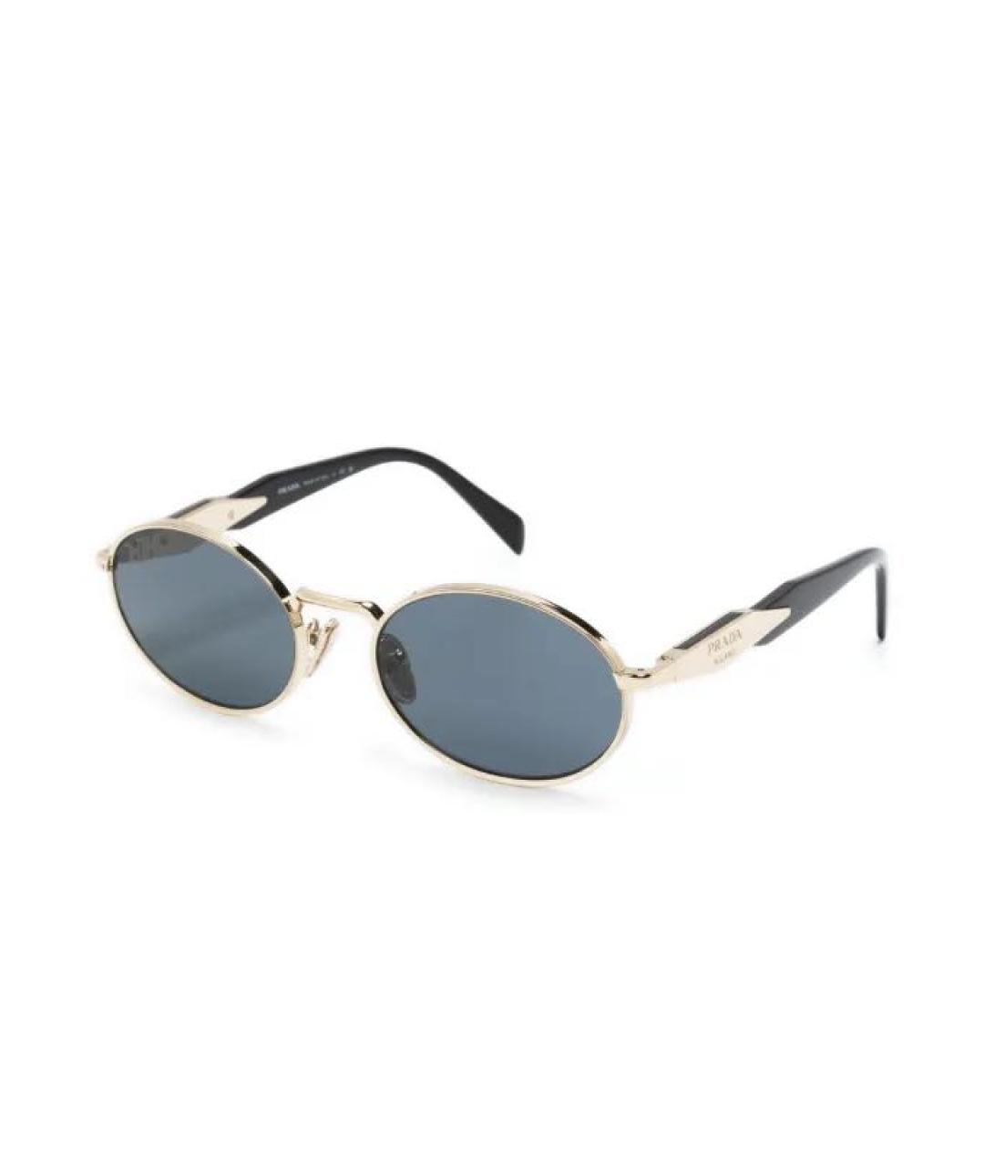 PRADA Черные металлические солнцезащитные очки, фото 7