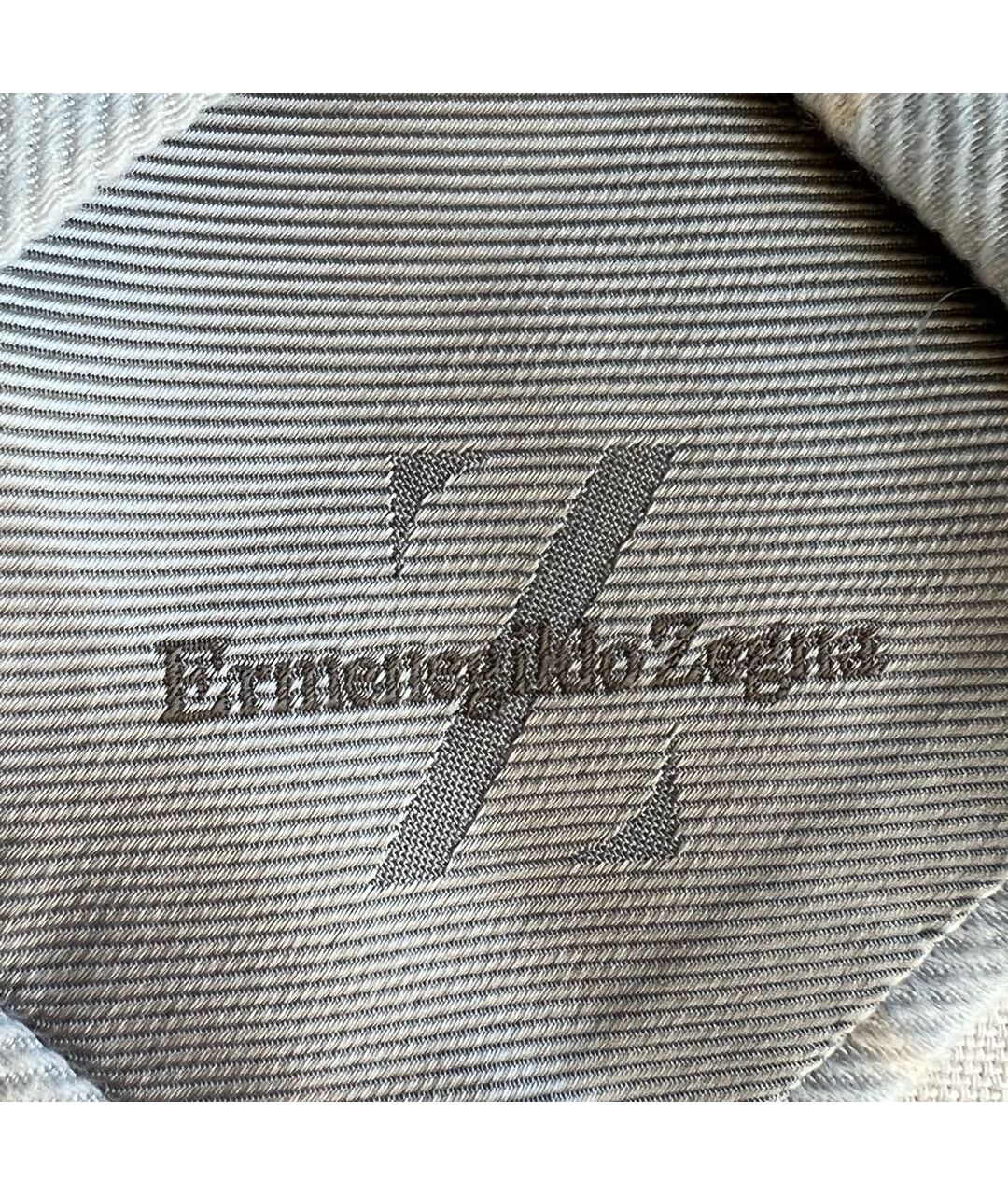 ERMENEGILDO ZEGNA Голубой шерстяной галстук, фото 5