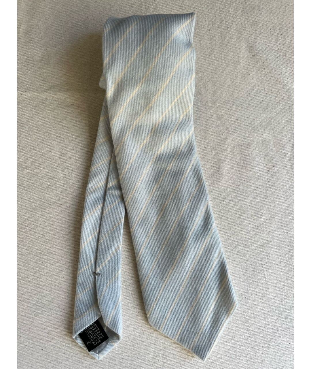 ERMENEGILDO ZEGNA Голубой шерстяной галстук, фото 7