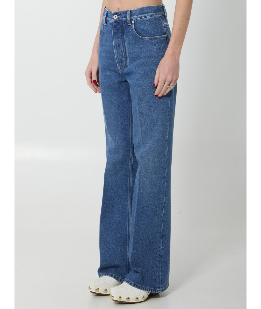 BOTTEGA VENETA Синие хлопковые джинсы клеш, фото 2